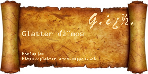 Glatter Ámos névjegykártya
